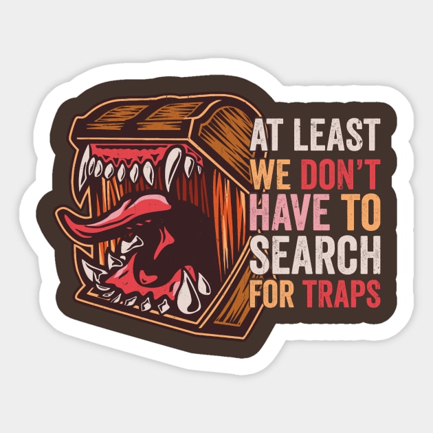 Funny Mimic Chest for Tabletop Gaming RPG Sticker by KennefRiggles